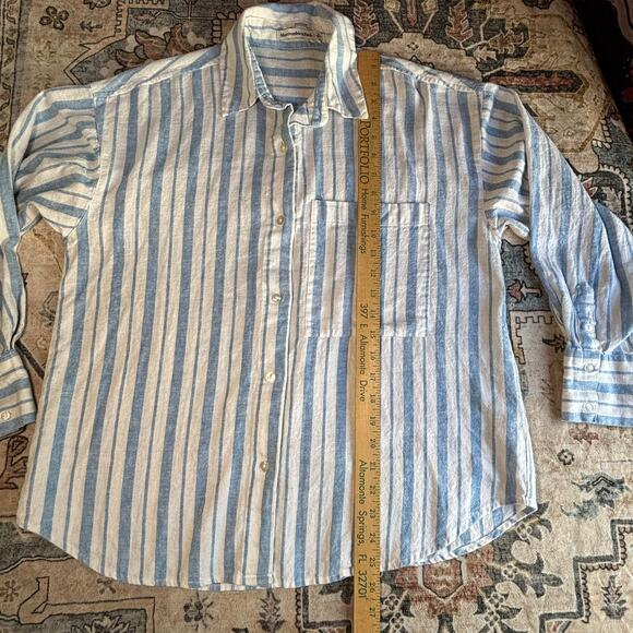 Abercrombie and Fitch Women's Linen Blend Casual Button Up Top Small Fall Boat - Picture 7 of 8
